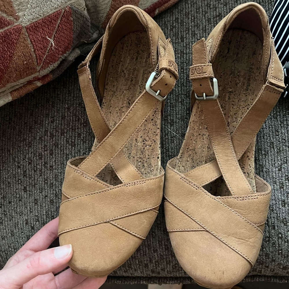 Teva Tan Leather Sandals